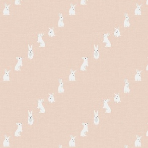 Easter Bunnies Diagonal Pale Pink_Iveta Abolina