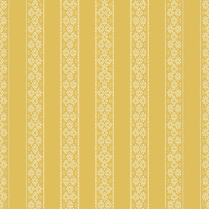 cross stitch stripe mustard gold 3 wallpaper scale by Pippa Shaw