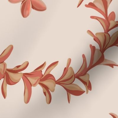 LEI PLUMERIA CURVES ON BEIGE