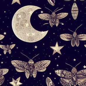 Moths & Moons Collage 3 