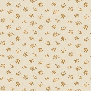 Sweet Petite Floral in Heather Oatmeal Gold