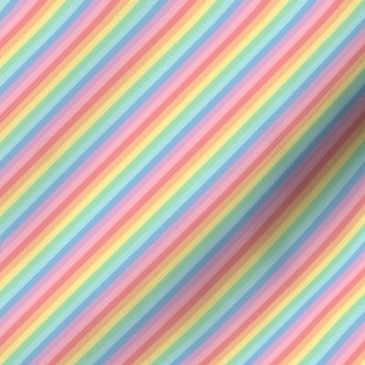 tiny pastel rainbow fun stripes no2 diagonal