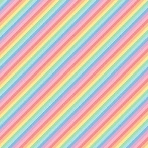 tiny pastel rainbow fun stripes no2 diagonal