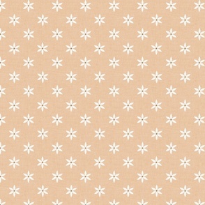 Star Flowers Coral Linen 2.5