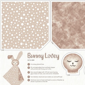 Bunny Lovey Cut and Sew in Baby Brown