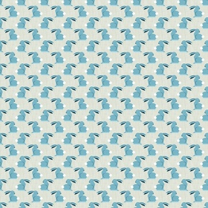 X-Small scale • Rabbits - complementary blue