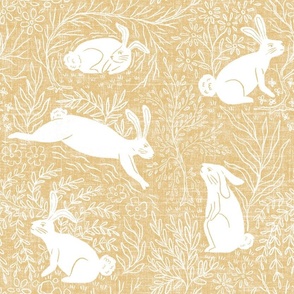 large - year of the rabbit - golden yellow