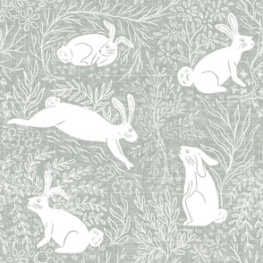 large - year of the rabbit - french grey