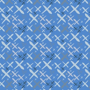 X Marks the Spot in Blue