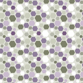 Hexies in Moss & Lilac