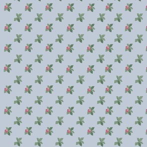 Pink Poison flowers on sky blue (small, repeat)