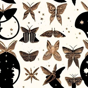 Paper Moths & Butterflies - Brown and Black