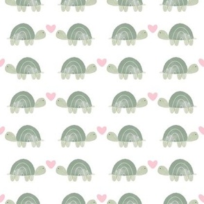 Love Turtles on White - Valerntine's Day