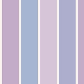 Dreamy Stripes - Thick Stripes - Purple, Blue, Lilac, Periwinkle