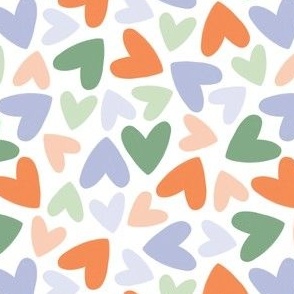 Lucky Hearts - Orange, Purple and Green - St Patrick's