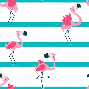 Flamingos stripes