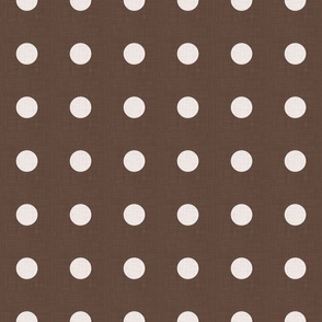 Dark Academia - Polka Dots on Vintage Brown - No.002 / Large
