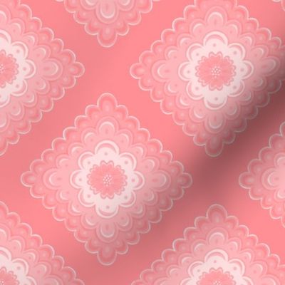 rhombus floral pink | medium