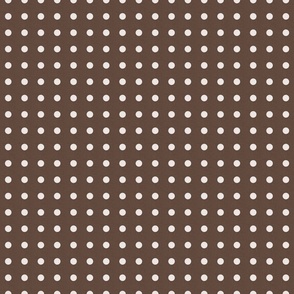 Dark Academia - Polka Dots on Vintage Brown - No.002 / Medium