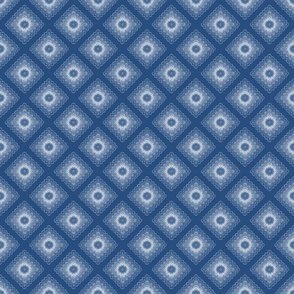 rhombus shapes in dark azure blue | small