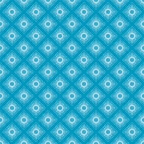 rhombus shapes in caribbean blue | small