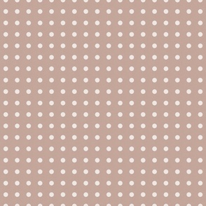 Dark Academia - Polka Dots on Antique Blush Pink - No.002 / Medium