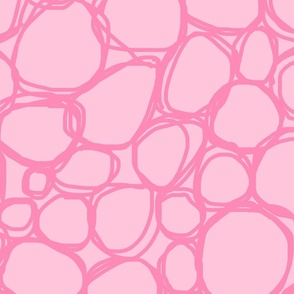 Coordinating Minimalistic Scribble Pattern  Pink