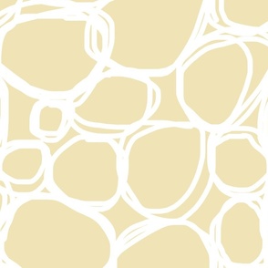 Coordinating Minimalistic Scribble Pattern Yellow White