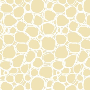 Coordinating Minimalistic Scribble Pattern Yellow White Smaller Scale