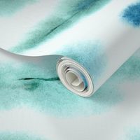 Emerald Portofino stripes - watercolor blue hand painted stripes - wash tie dye texture b106-3