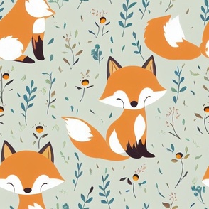 Cottagecore - cute cartoon foxes 