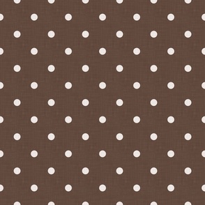 Dark Academia - Polka Dots on Vintage Brown - No.003 / Large