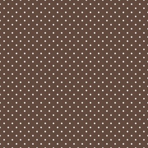 Dark Academia - Polka Dots on Vintage Brown - No.003 / Medium