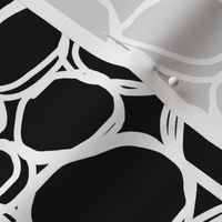 Coordinating Minimalistic Scribble Pattern Black And White 2 Smaller Scale