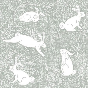 medium - year of the rabbit - french grey