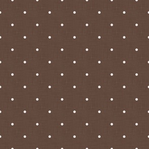 Dark Academia - Polka Dots on Vintage Brown - No.004 / Large
