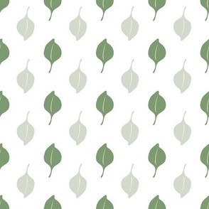 Green leaves seamless repeat pattern