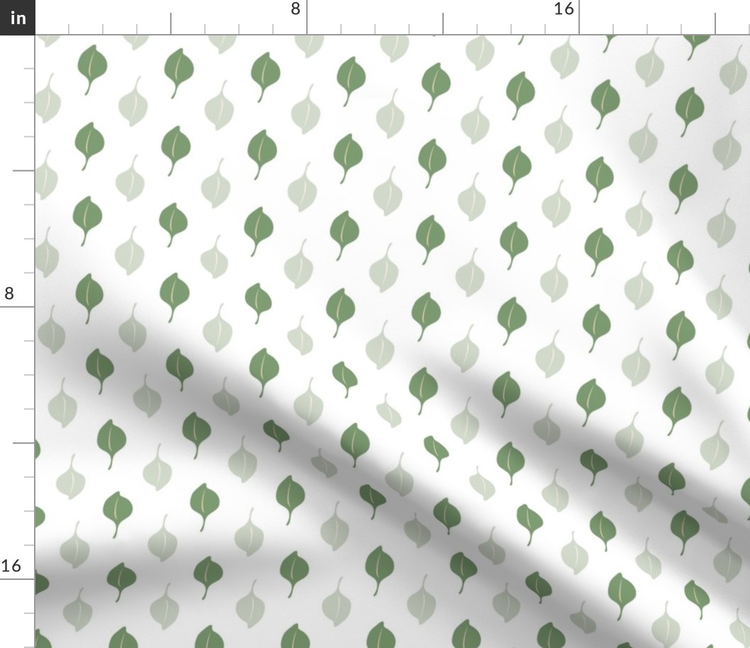 Green leaves seamless repeat pattern