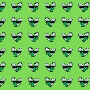 St Patricks Day Hearts /simple geometric 