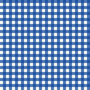Blue Gingham Fabric, Wallpaper and Home Decor | Spoonflower
