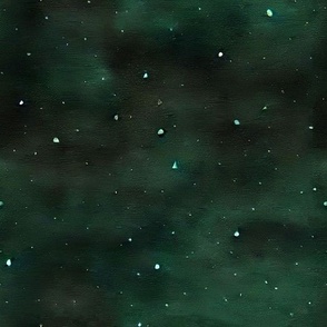 dark green night sky white stars