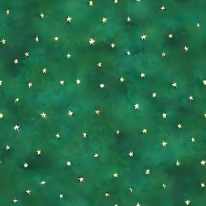 green watercolor abstract stars