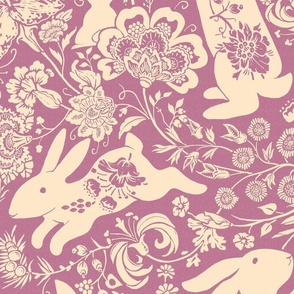 rabbit flower dance pink LS