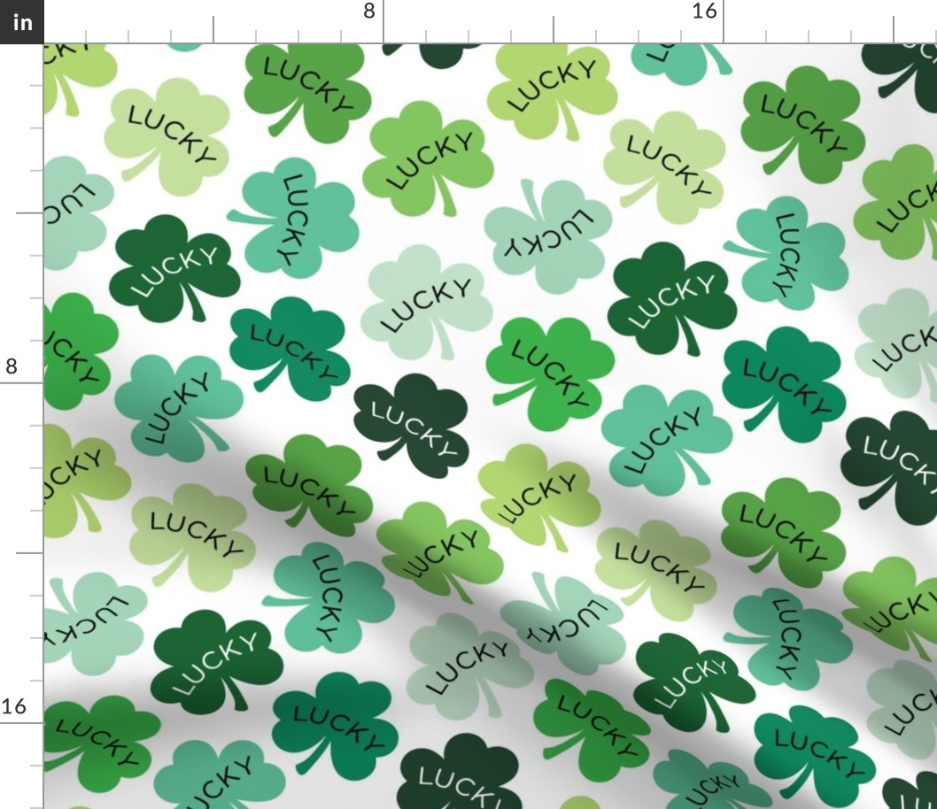 lucky shamrocks: mix of greens