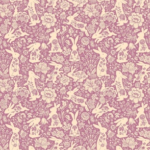rabbit flower dance pink 50