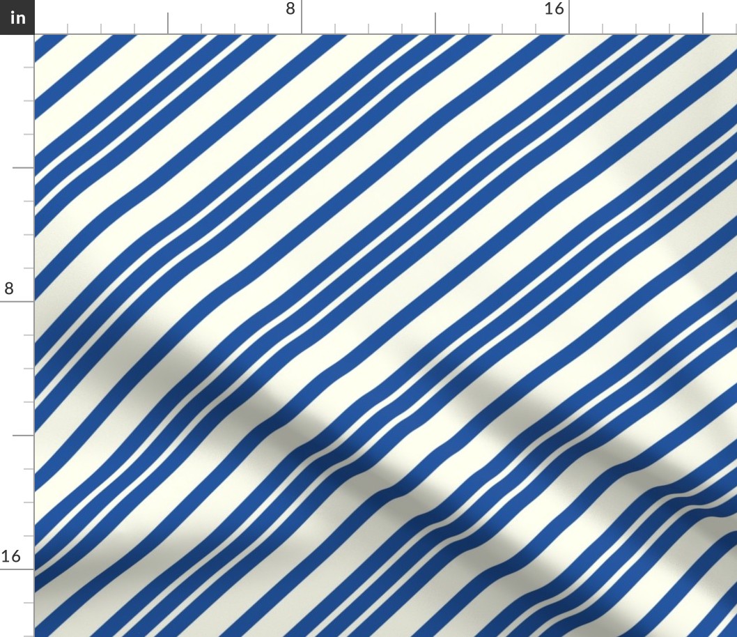 Many Blue Stripes Diagonal