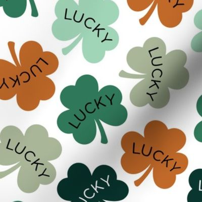 lucky shamrocks: green, sage, mint, pumpkin