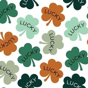 lucky shamrocks: green, sage, mint, pumpkin