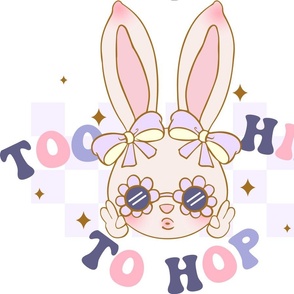 too hip to hop, easter, bunny, cute, cartoon, pink, pastel, purple