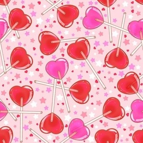 lollipop, hearts, stars, pink, red, valentine's day, cute, kids